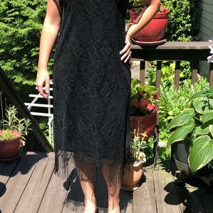 Jessica Howard Petites Midi Sheath Lace and Fringe